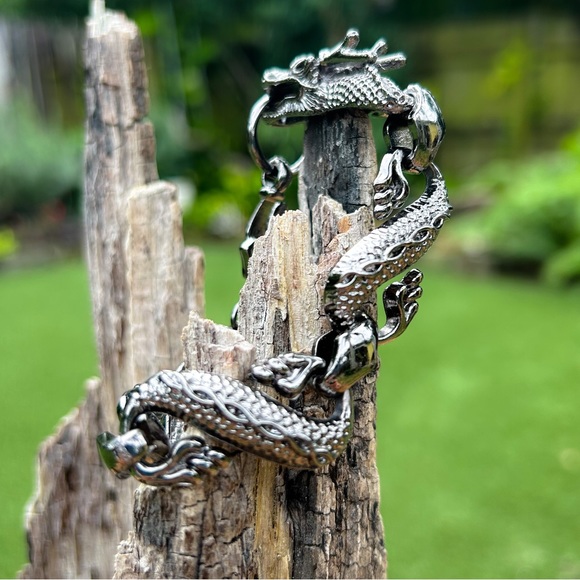 ✨Dragon bracelet hematite mixed metal, statement and protection in one. - Picture 2 of 4
